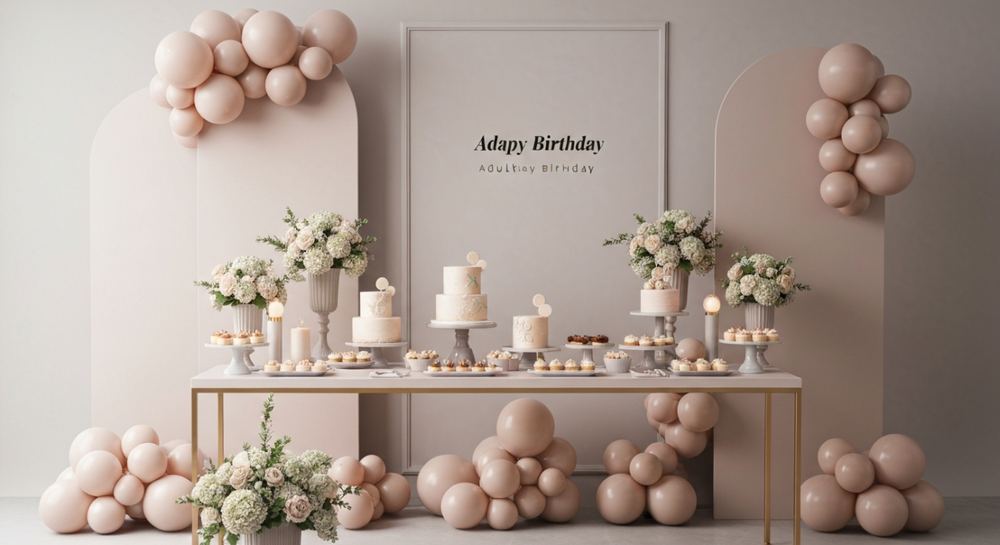 Decoración de cumpleaños para adultos: elegante y moderna