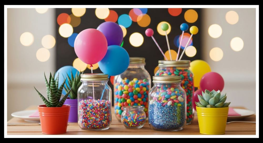 Centros de mesa fáciles para cumpleaños económicos