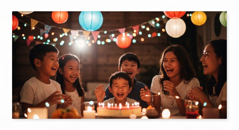 Iluminación para fiestas de cumpleaños: ambiente mágico